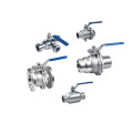 Sanitary ball valve Aluminum Clamp  Pneumatic Three-piece  Ball Valve fluid spare parts 304/316